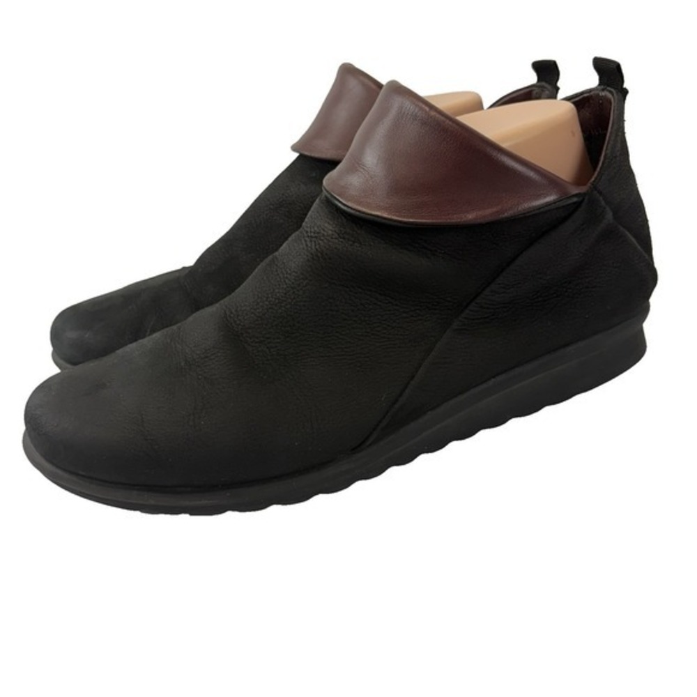 The Flexx Pam Damme Dakar Womens 11 Ankle Boots Black Red Brown Leather Zip